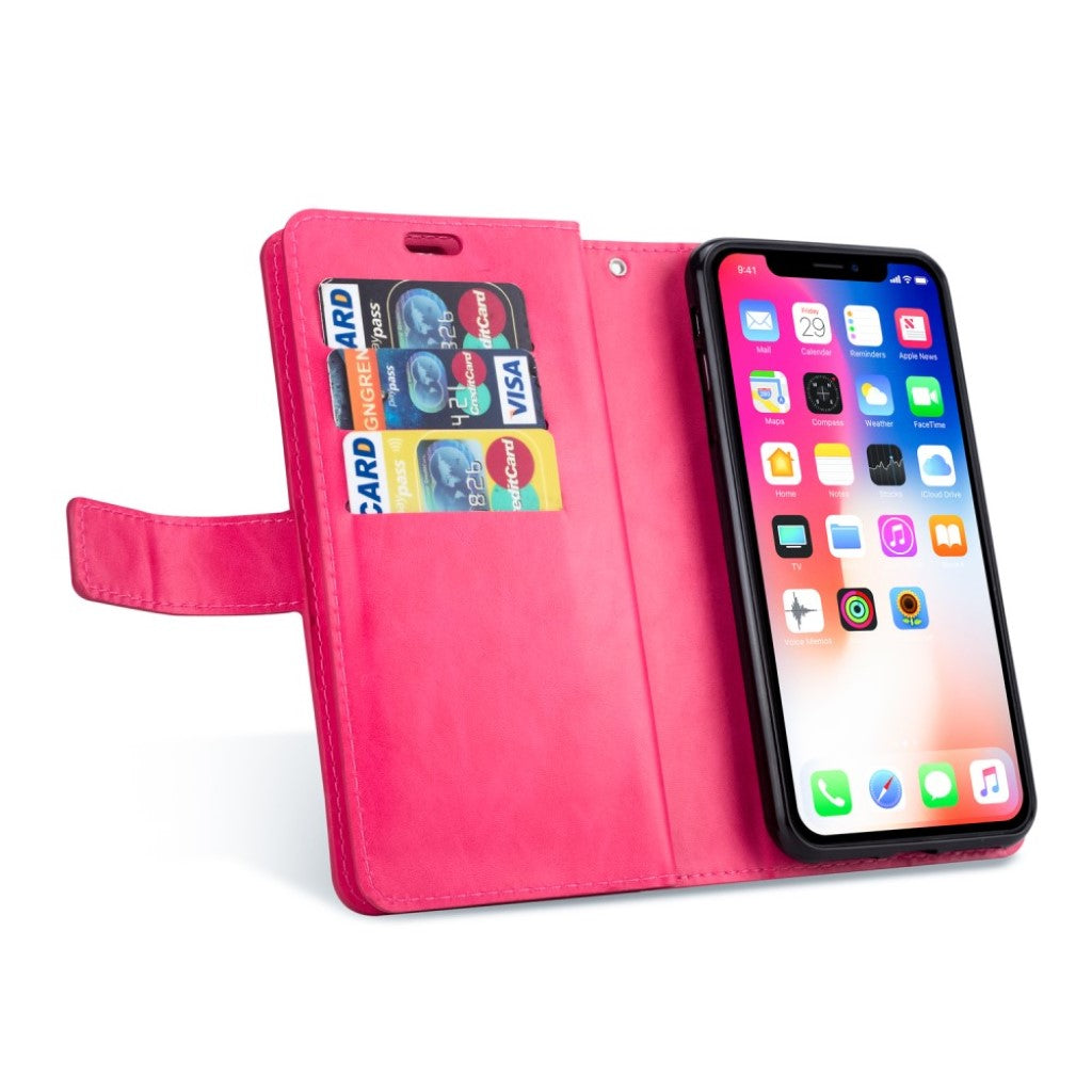 Leather wallet case for iPhone Xs Max